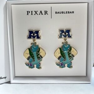 Pixar x Baublebar Monsters University Earrings - Sully in Varsity Jacket - New